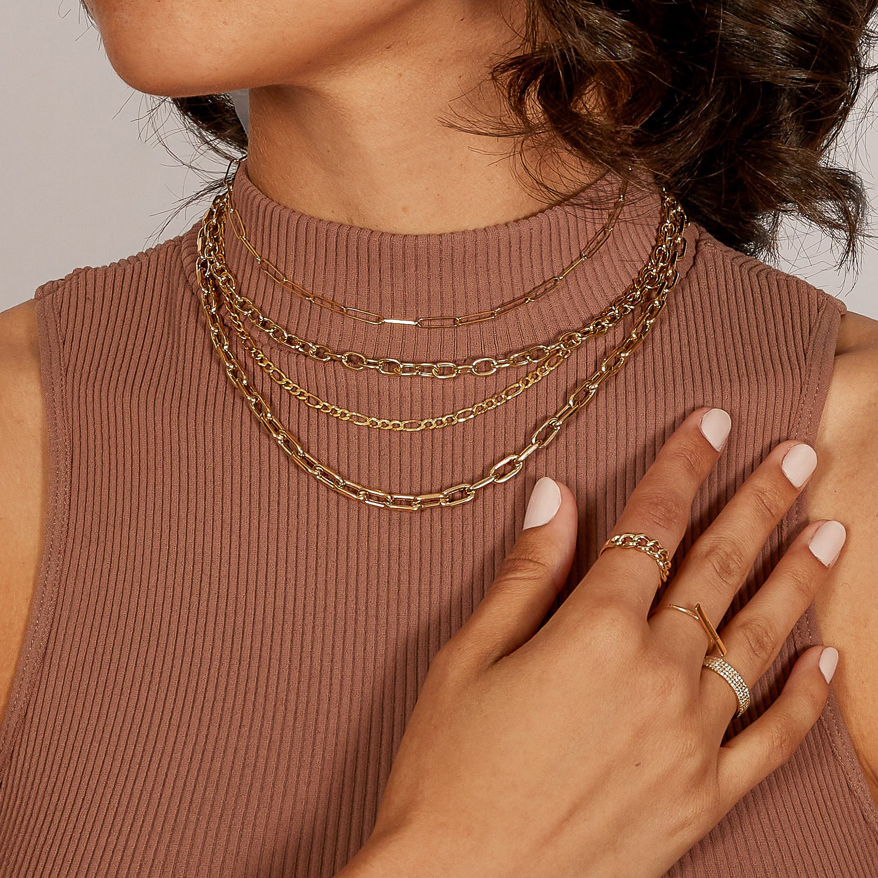 14k Gold Large Open Link Chain Bracelet - Zoe Lev Jewelry