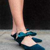 14k Gold Drop Bezel Anklet Zoe Lev Jewelry