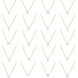 Diamond Initial and Bezel Necklace Personalized Zoe Lev Jewelry