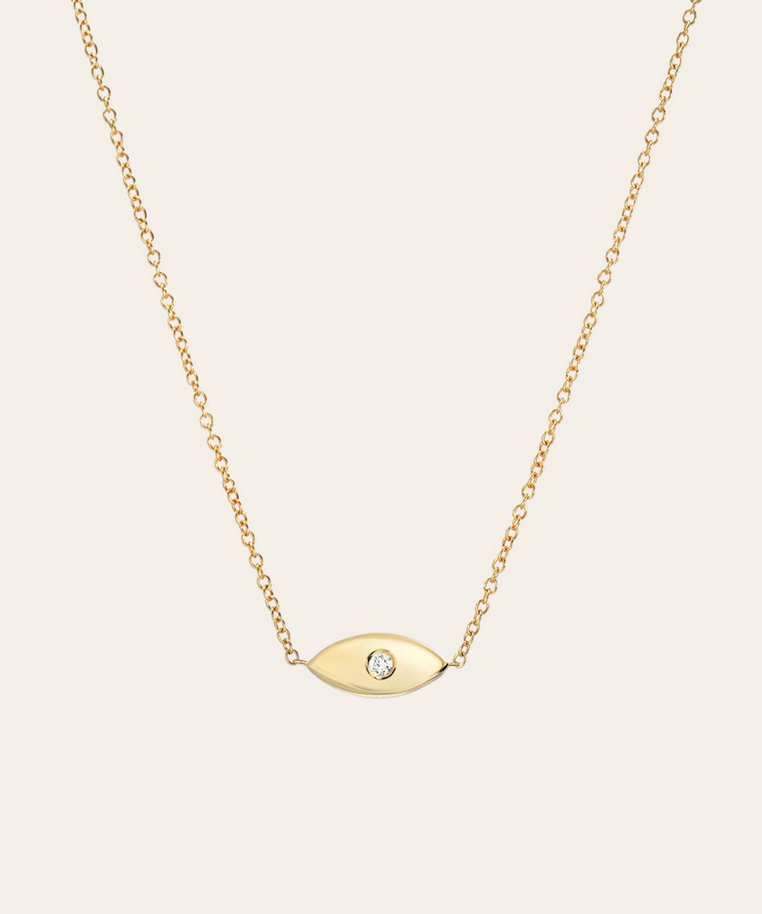 Diamond Evil Eye Necklace Zoe Lev Jewelry