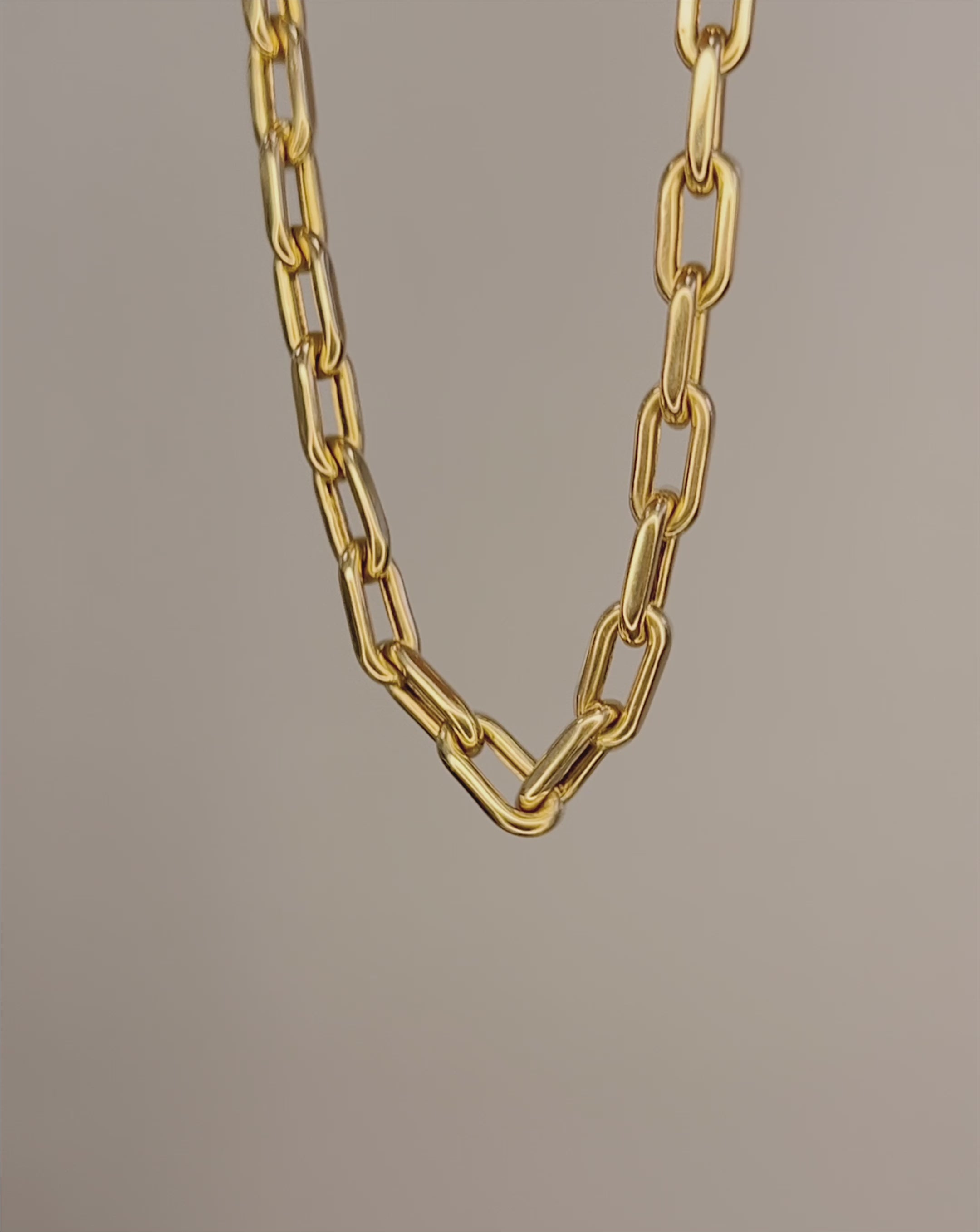 14k Gold Large Open Link Chain Necklace – Zoe Lev Jewelry