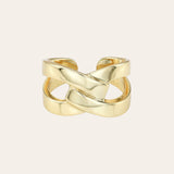Large Link Ring Vermeil Zoe Lev Jewelry Yellow Gold Vermeil