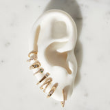 Diamond Domed Starburst Huggie Earrings Hoops & Huggies Zoe Lev Jewelry