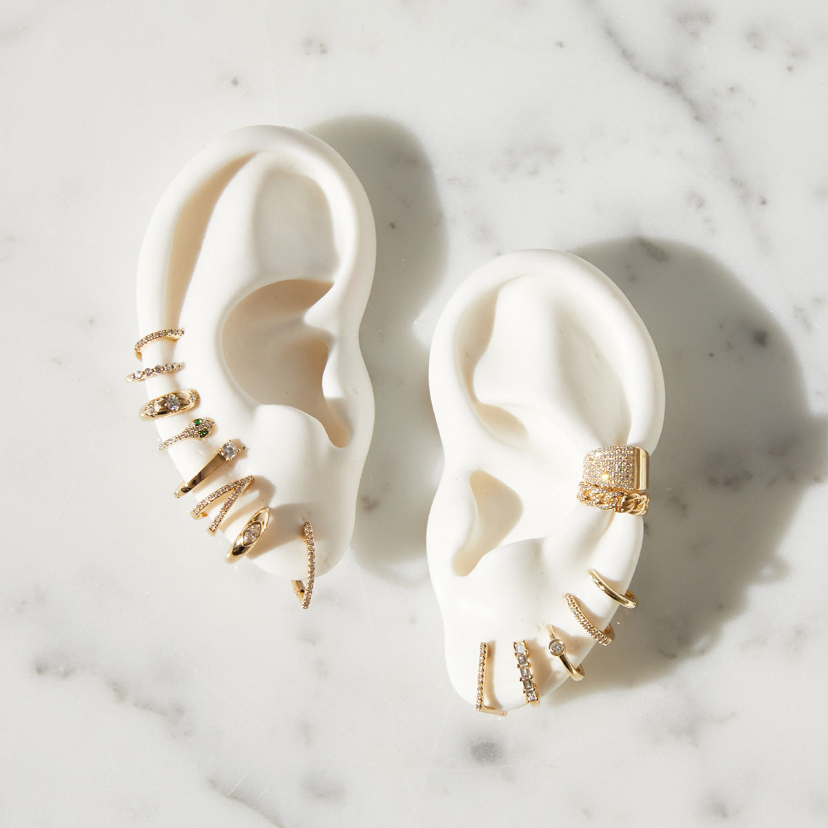 Diamond Cuban Link Ear Cuff SAMPLE SALE Zoe Lev Jewelry