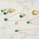 Diamond Emerald Heart Necklace SAMPLE SALE Zoe Lev Jewelry