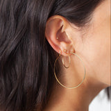 14k Gold Mini Thread Hoop Earrings Hoops & Huggies Zoe Lev Jewelry