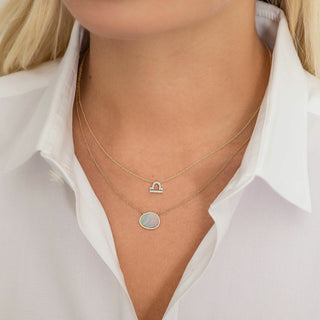 Diamond Zodiac Sign Necklace