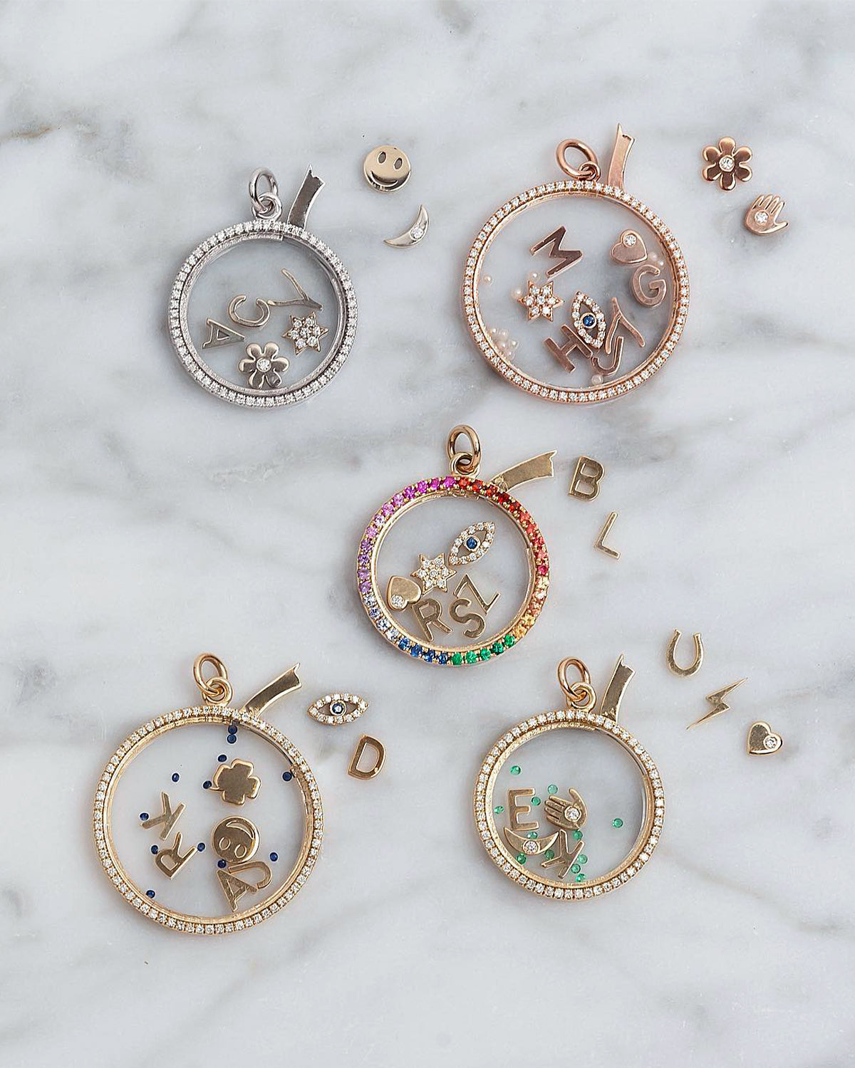 14k Gold Happy Emoji for Locket Zoe Lev Jewelry