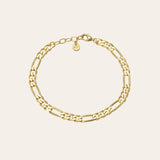 Figaro Chain Bracelet Vermeil Zoe Lev Jewelry Yellow Gold Vermeil