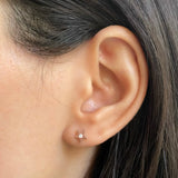 Rose Gold Diamond Star Stud Earring SAMPLE SALE Zoe Lev Jewelry