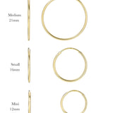 14k Gold Medium Thread Hoop Earrings Hoops & Huggies Zoe Lev Jewelry