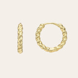 Medium Braided Hoop Earrings Vermeil Zoe Lev Jewelry