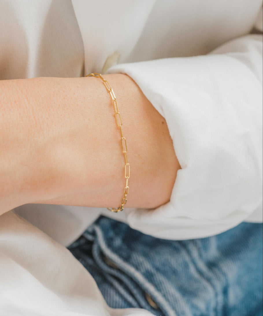 14k Gold Open Link Chain Bracelet Chains Zoe Lev Jewelry