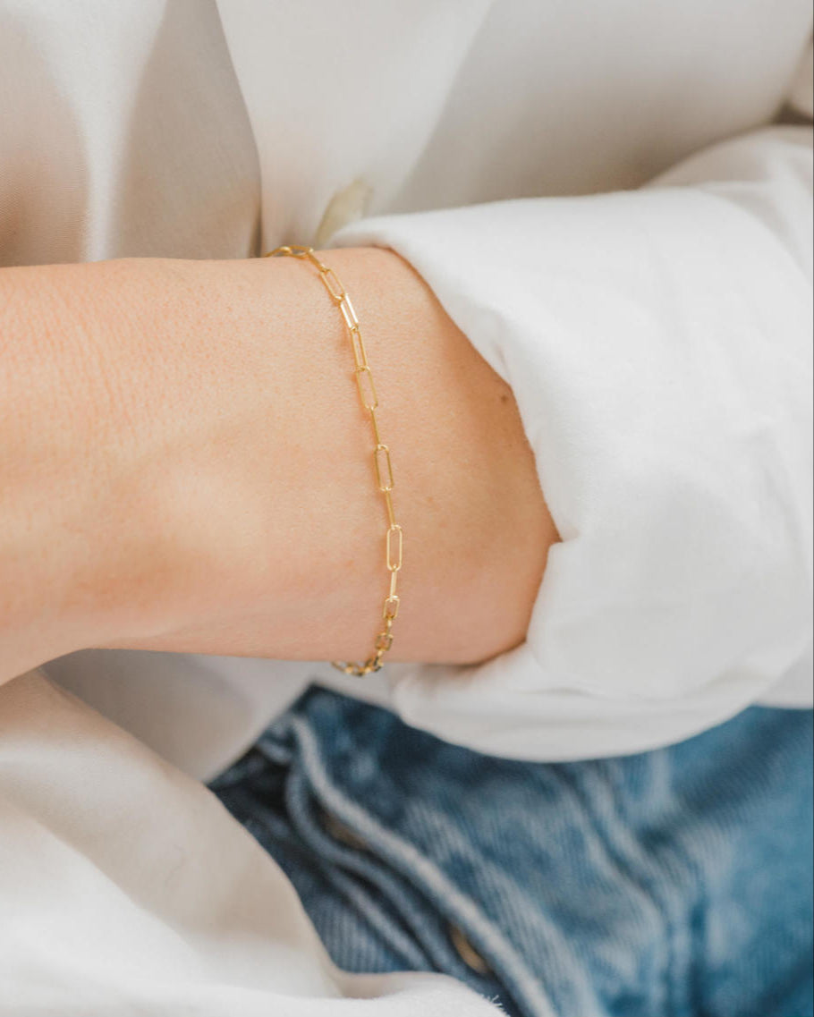 14k Gold Open Link Chain Bracelet Chains Zoe Lev Jewelry