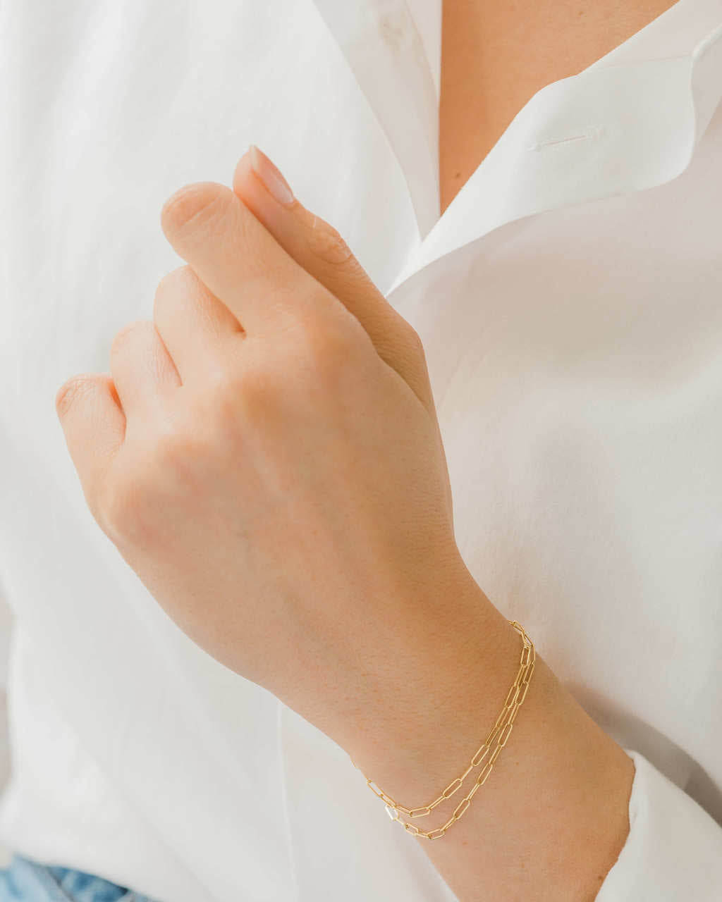 14k Gold Open Link Chain Bracelet Chains Zoe Lev Jewelry