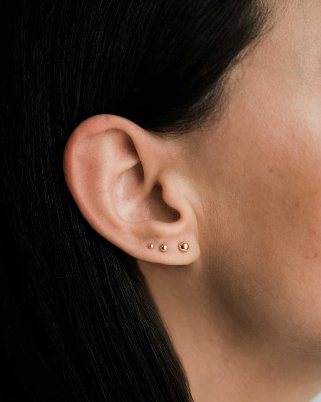 14k Gold Bead Stud Earrings Zoe Lev Jewelry