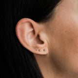 14k Gold Bead Stud Earrings Zoe Lev Jewelry