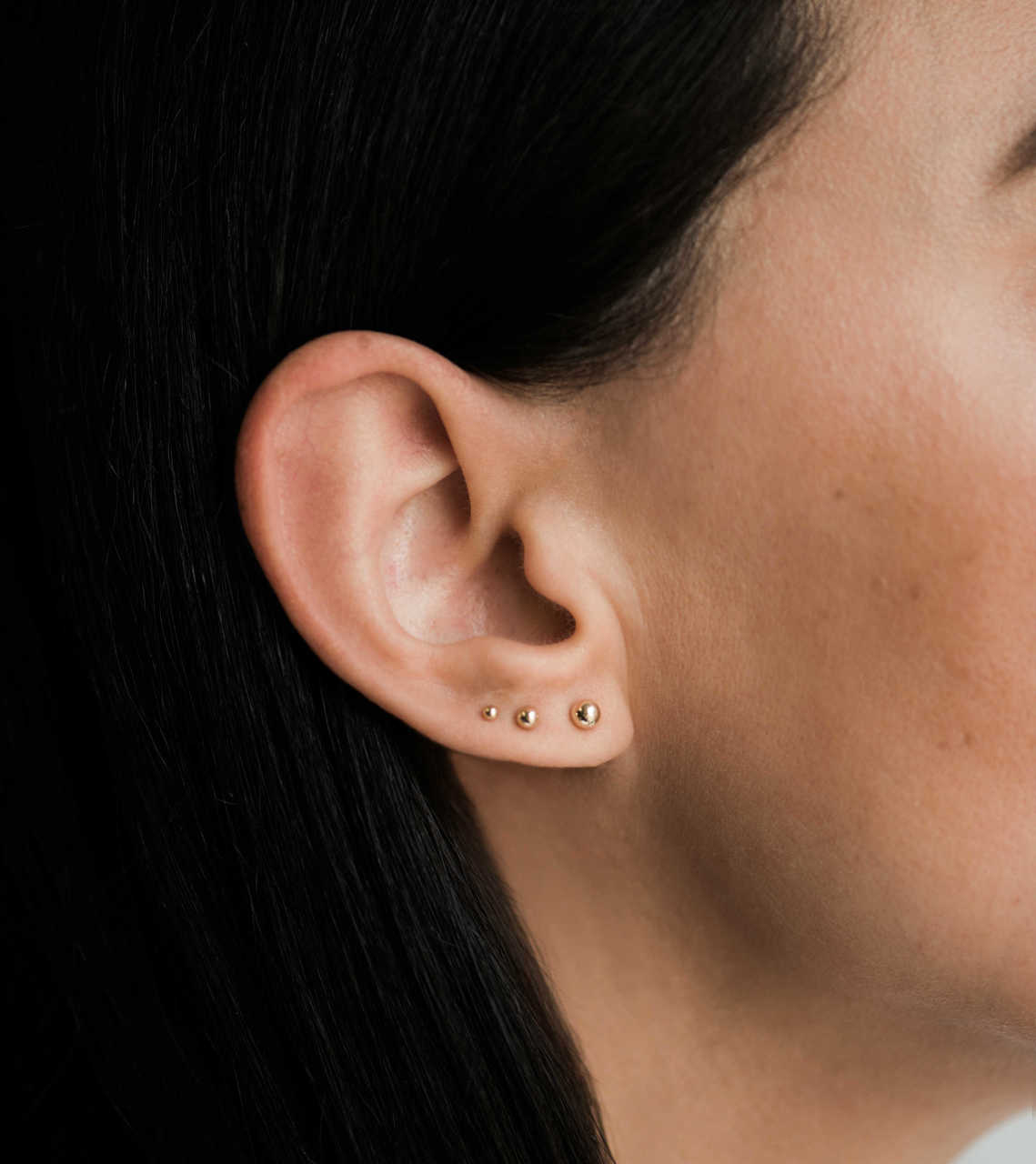 14k Gold Mini Diamond Flower Stud Earrings - Zoe Lev Jewelry
