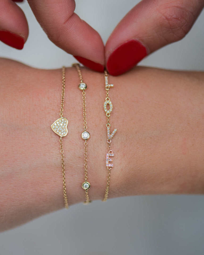 14k Gold Diamond by the Yard Bracelet Zoe Lev Jewelry