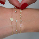 14k Gold Diamond by the Yard Bracelet Zoe Lev Jewelry