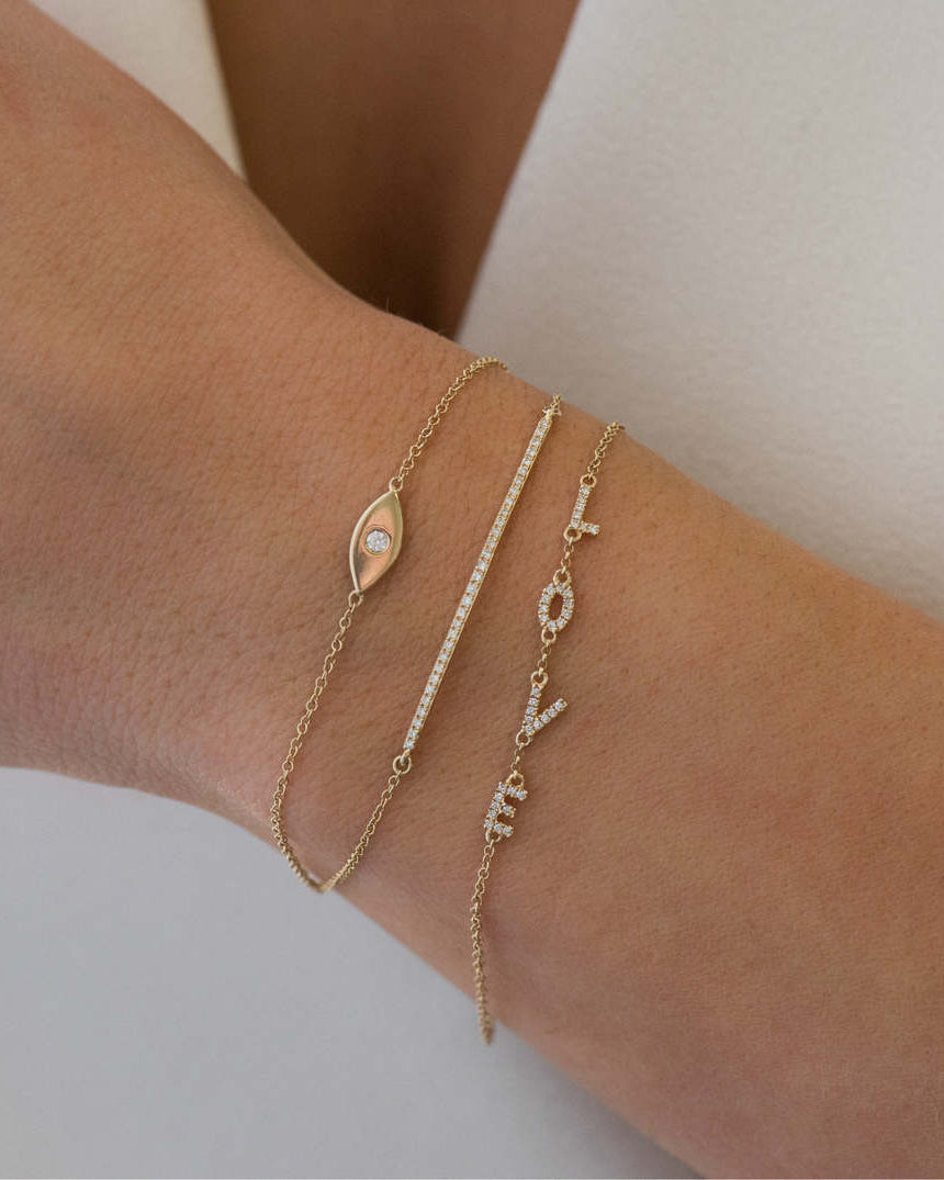 Diamond Bar Bracelet Zoe Lev Jewelry