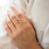 14k Gold Diamond Evil Eye Ring Zoe Lev Jewelry