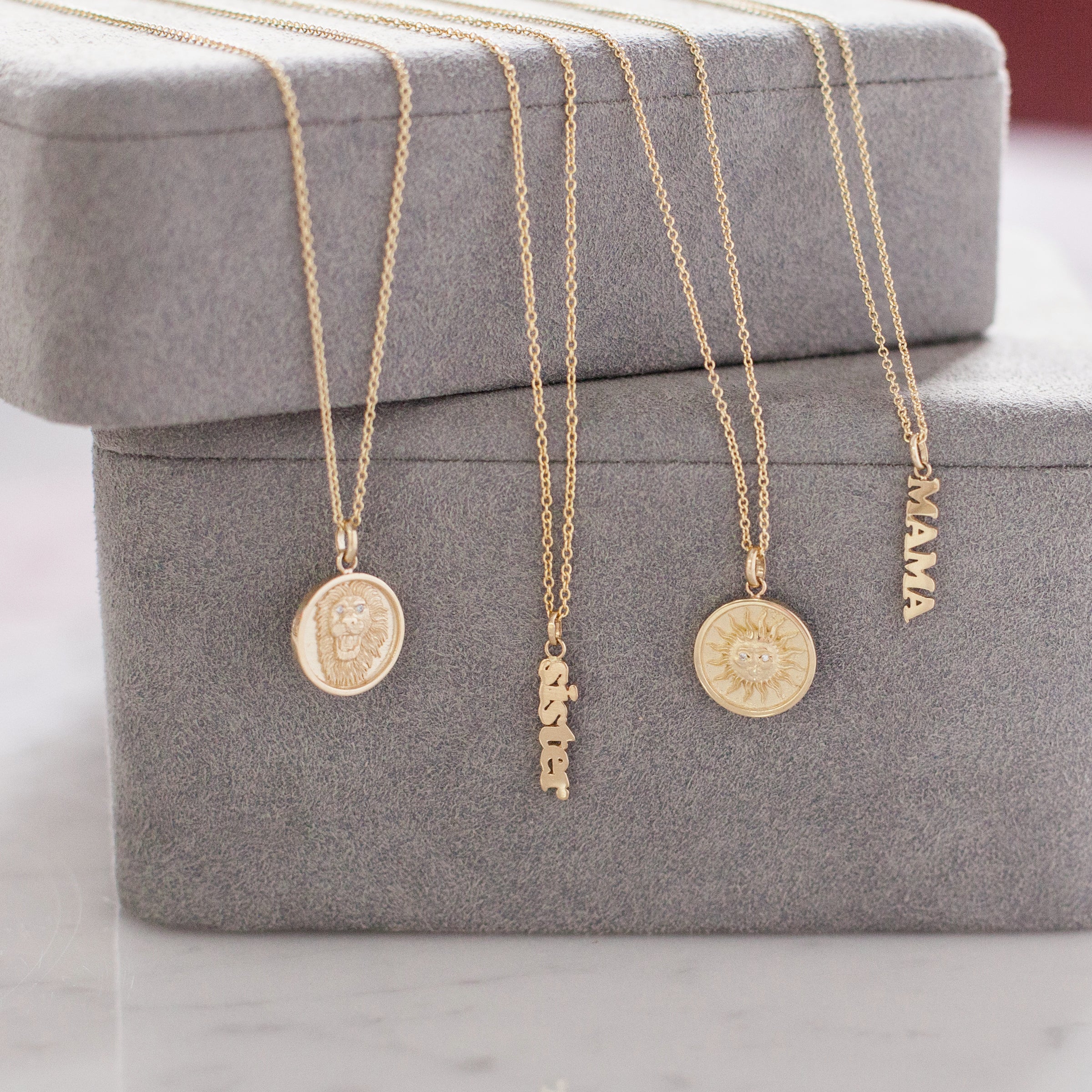 14k Gold Mama Pendant Zoe Lev Jewelry