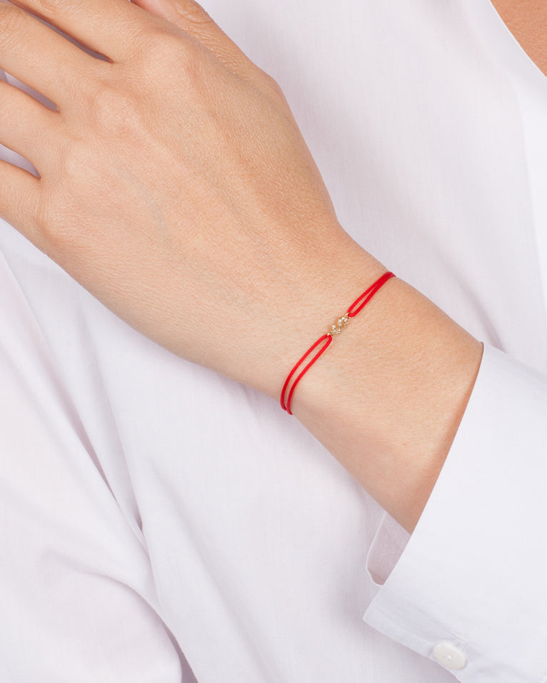 14k Gold Diamond Initial Fortune Bracelet Personalized Zoe Lev Jewelry