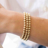 5mm Gold Bead Bracelet Stack - 6.5" SAMPLE SALE Zoe Lev Jewelry
